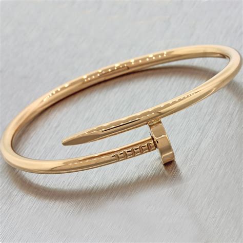 cartier nail bracelet replica ebay|cartier juste un clou size.